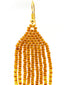 Boucles d'oreilles artisanales Café et Or, Taille M. Tradition Colombie. Zoom Perles Verre