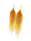 Boucles d'oreilles artisanales Café et Or, Taille M. Tradition Colombie. Zoom 3/4