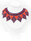 Collier Artisanal Bleu & Rouge Taille XL FAit Main Embera Zoom collier