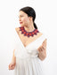Collier artisanal - Rouge & Blau - Taille XL FAit main Embera Porté