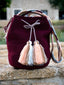 Sac Mochila Wayuu Bordeaux à Pompons