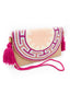 Pochette Wayuu Crochet et toile de jute Rose et Beige
