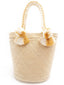 Cabas Wayuu en paille tressée Beige et Blanc
