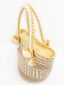 Cabas Wayuu en paille tressée Beige et Doré