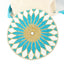 Sac Colombie - Mochilas Beige et Turquoise à rabat. Zoom rabat