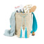 Sac Colombie - Mochilas Beige et Turquoise à rabat. Zoom contenu