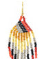 Boucles d'Oreilles artisanales Rouge, Or & Noire - Zoom Détail Perles verre