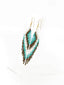 Boucles d'oreilles artisanales Turquoise, Café & Argent. Bijoux artisanaux. Zoom 3/4