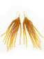 Boucles d'oreilles artisanales Café et Or, Taille M. Tradition Colombie. Zoom Haut