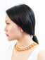 Collier Artisanal Embera - Perles Verre - Or & Blanc