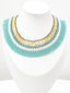 Collier Artisanal  Fait main bleu et Or - Embera - Zoom collier