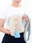 Mochila Wayuu Beige et Bleu turquoise