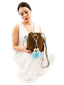 Mochilas artisanat Wayuu Chocolat Turquoise TailleM 