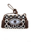 Pochette Clutch Brodée motif Wayuu - Marron et Beige - M
