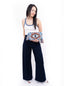 Pochette Brodée Wayuu Orange & Bleu - Clutch Orange & Bleu