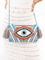 Pochette Brodée Bleu & Orange - Pochette Clutch Bohème chic - Porté Zooml