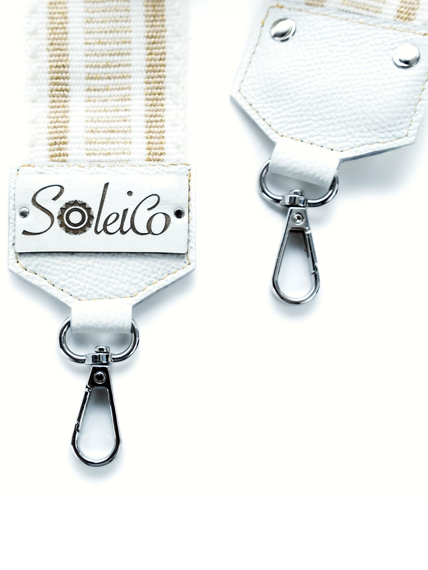 Bandoulière amovible Blanc & Or - Mochilas Wayuu - Zoom fixation
