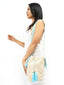 Mochilas Wayuu Beige & Turquoise. Porté Profil