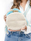 Mochilas Wayuu Beige & Turquoise. Zoom Fond