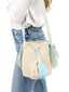 Mochilas Wayuu Beige & Turquoise. Zoom Profil