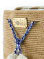 Petit Sac Mochilas Wayuu Marron Camel & Bleu Roy - Zoom Logo Soleico