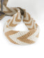 Petit Sac Mochilas Wayuu Marron Camel & Bleu Roy - Zoom Bandoulière