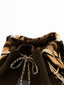 Mochilas Wayuu Marron avec Rabat à Strass. Zoom fermoir