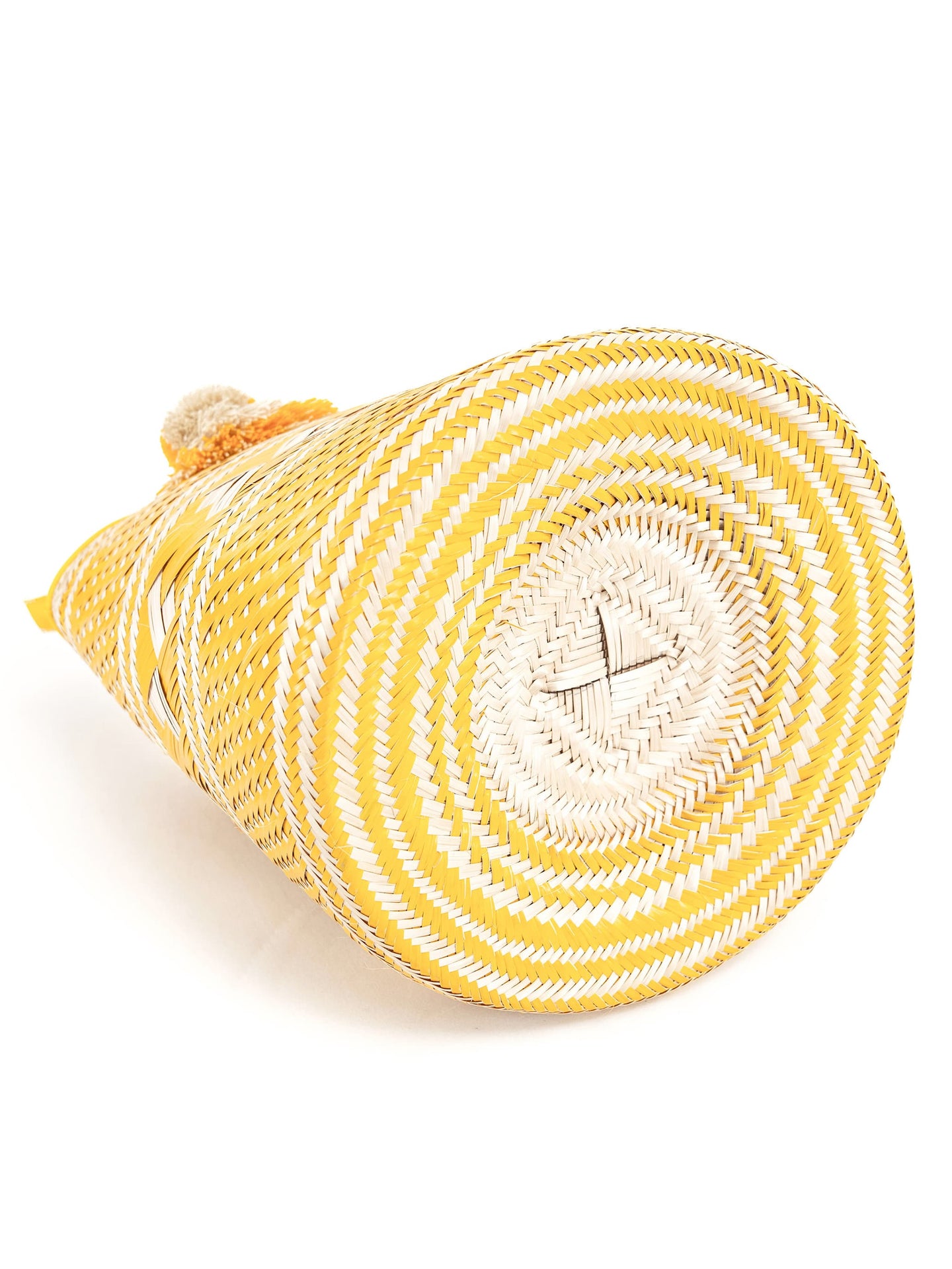 Soleico-Cabas Wayuu en paille tressée Beige et Jaune-Cabas Paille-Sac Bohème Chic-Artisan du monde