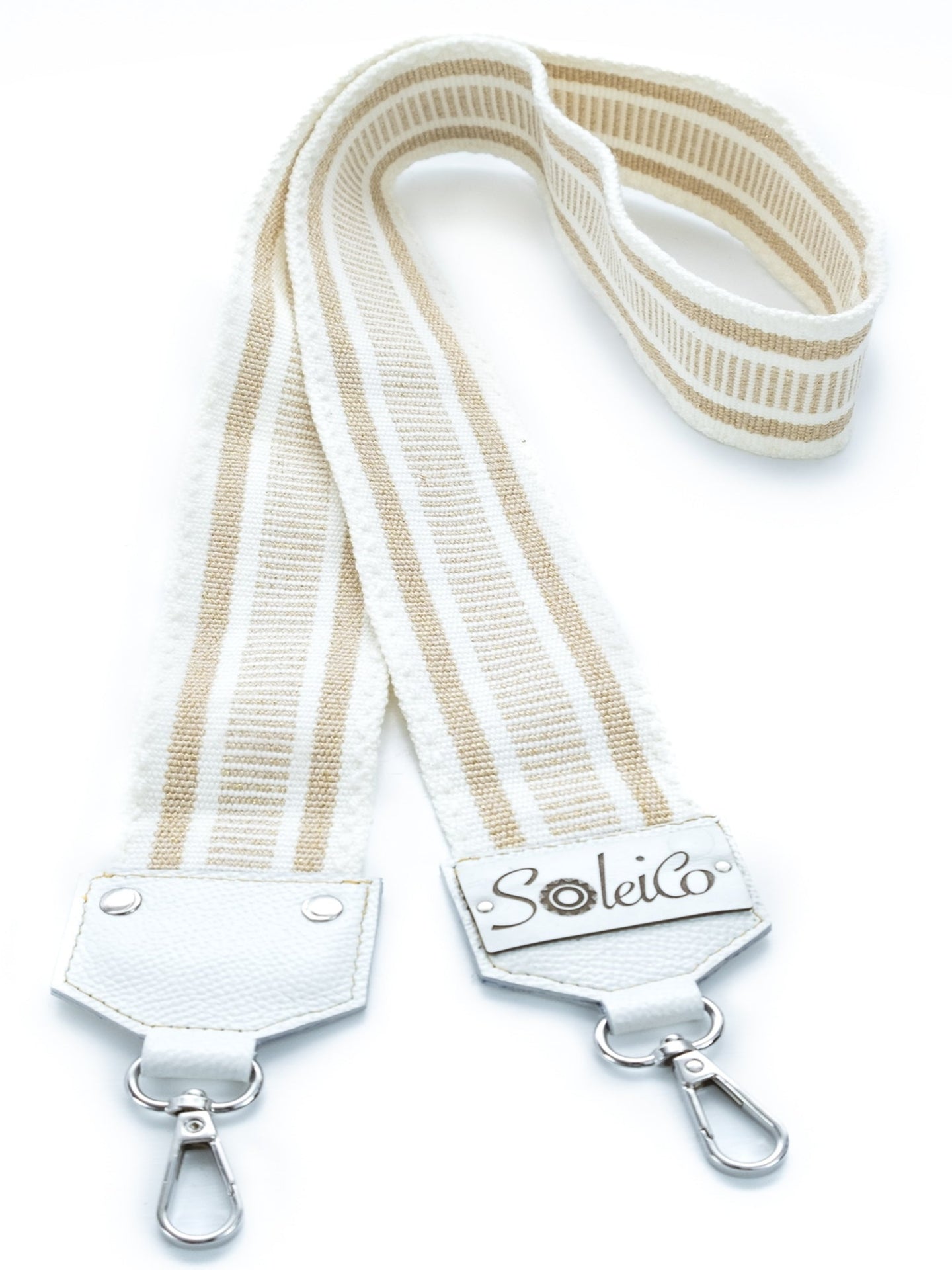 Bandoulière amovible Blanc & Or - Mochilas Wayuu - Zoom Sangle