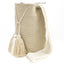Soleico sac colombien bandoulère Sac iconique Wayuu Beige & blanc Bohème chic Zoom produit 3/4