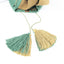Sac Soleico Vert Vintage Artisan du monde vue pompon
