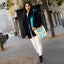 Mochilas Wayuu Beige & Turquoise avec Rabat à Strass - Taille L