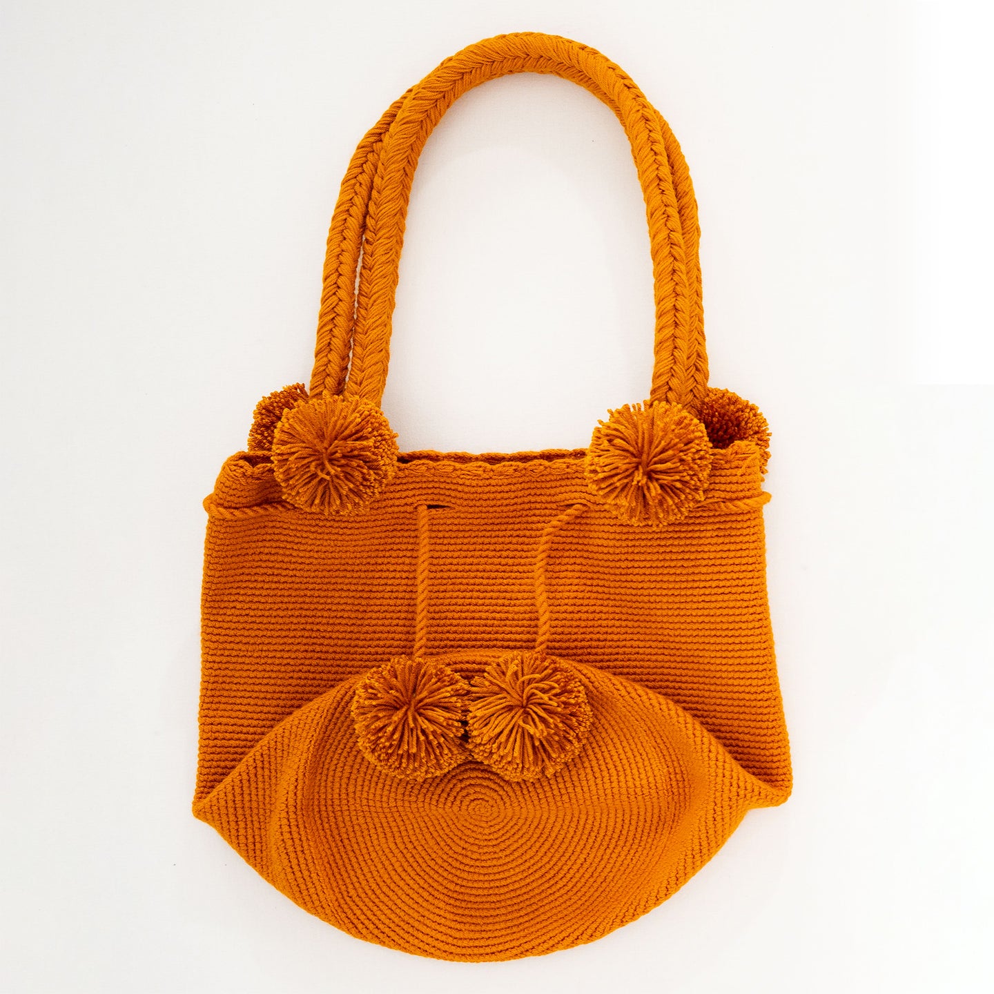 Wayuu Mochilas bandoulière tressée | Orange | Sac seau Style Bohème Chic | Artisan du monde